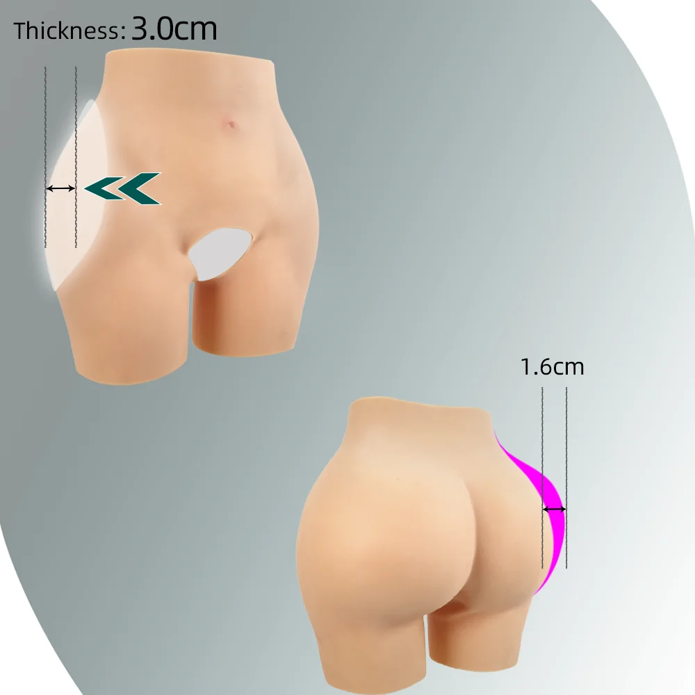 موسيقى الشاعر سيليكون وهمية كبيرة الورك محسن بانت سمك وسادة واقعية مثير بعقب تعزيز الحشو سراويل ملابس داخلية تأثيري