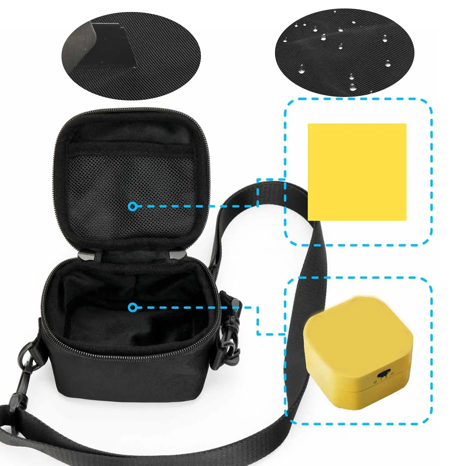 Toe Storage Bag Carrying Case Zipper Closure Compact Puzzle Game Console Organizer Holder Box for Outdoor Travel Trip