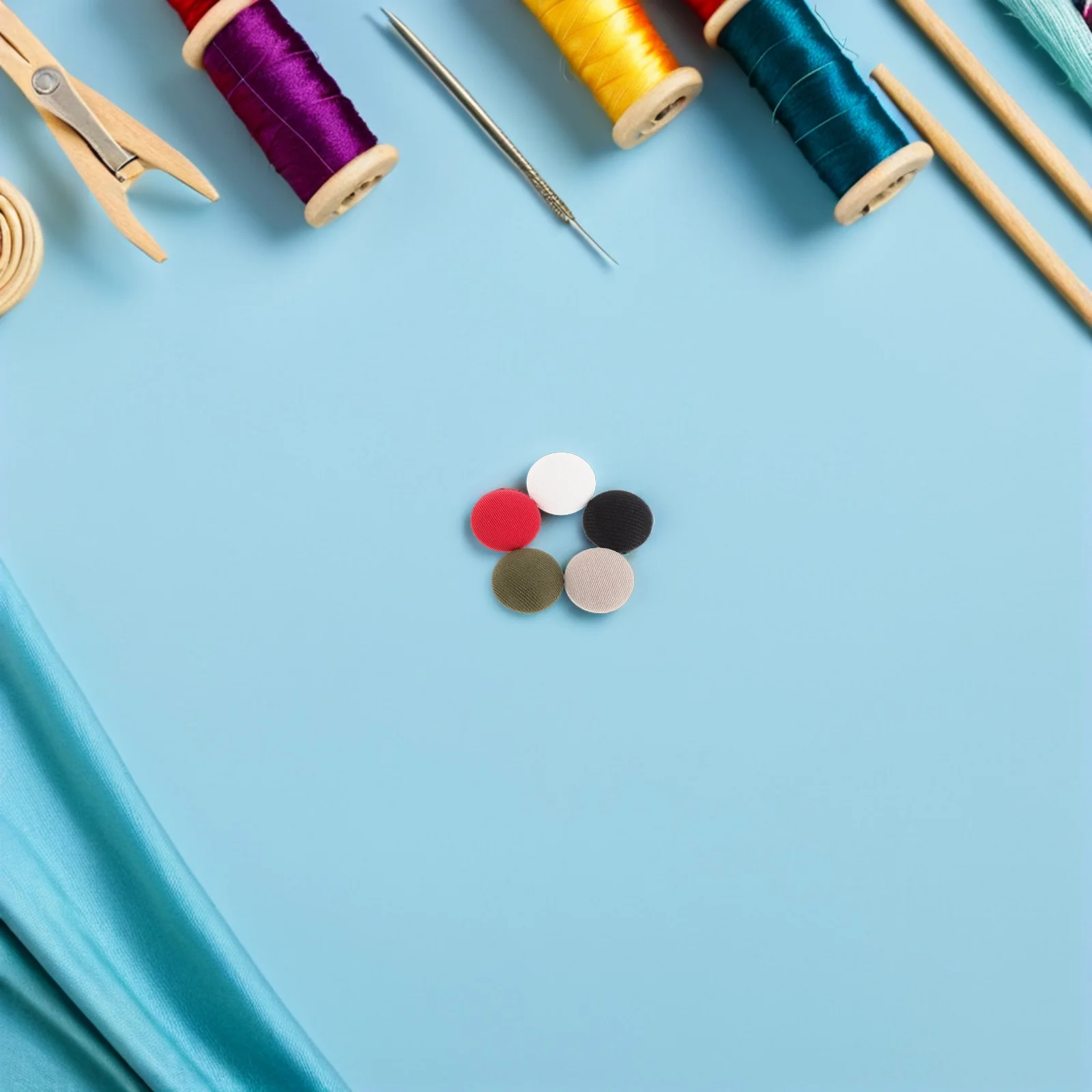 

50Pcs Hat Top Button Replacement 17Mm Fabric Covered Buttons DIY Baseball Cap Fasteners for Decorative Repair Round Button Pin