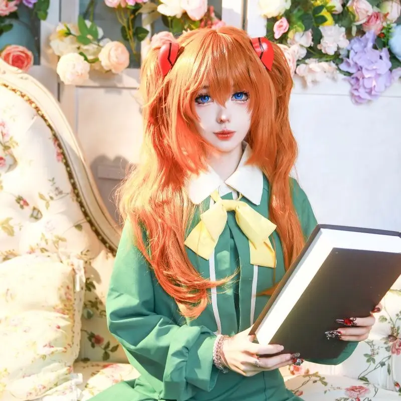 Vêtements de cosplay Asuka Langley Soryu, robe de dessin animé mignon, perruque Kawaii japonaise, périphérique d'anime, cadeau d'anniversaire pour un ami, nouveau