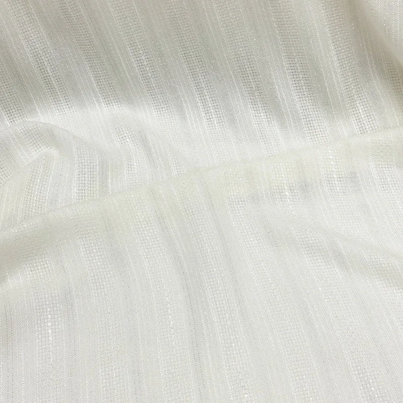 Beige Striped Bright Thread Linen Woven Fabric Spring Autumn Dress Fashion Designer Clothing for Diy Sewing Cloth