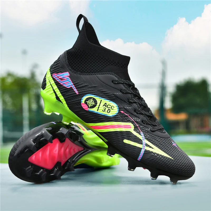

Professional Soccer Shoes Men Lightweight Comfortable Long Spikes Men Shoes Outdoor Anti-slip Wear-resistant Sports Shoes Men