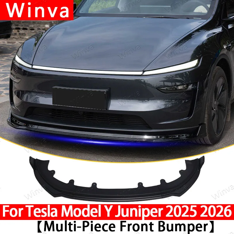 For Tesla Model Y Juniper Launch 2025 2026 Front Bumper Front Lip Front Shovel kit Sedan Body Spoiler Splitter Chin Guard Kit