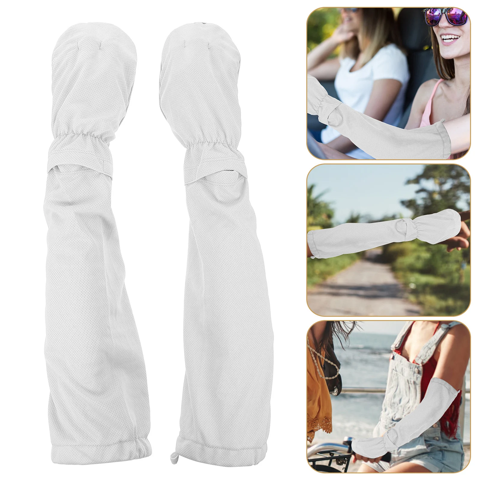 زوج واحد من أكمام أذرع تبريد للحماية من الشمس للرياضات الخارجية والمشي لمسافات طويلة وركوب الدراجات والأشعة فوق البنفسجية الواقية للصيف وركوب الخيل وخفيفة الوزن