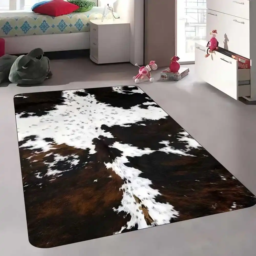 VIKAMA Modern Simple Flannel Carpet Living Room Sofa  Easy-To-Maintain Floor Mat Bedroom Dirt-Resistant Foot Mat Home Decoration