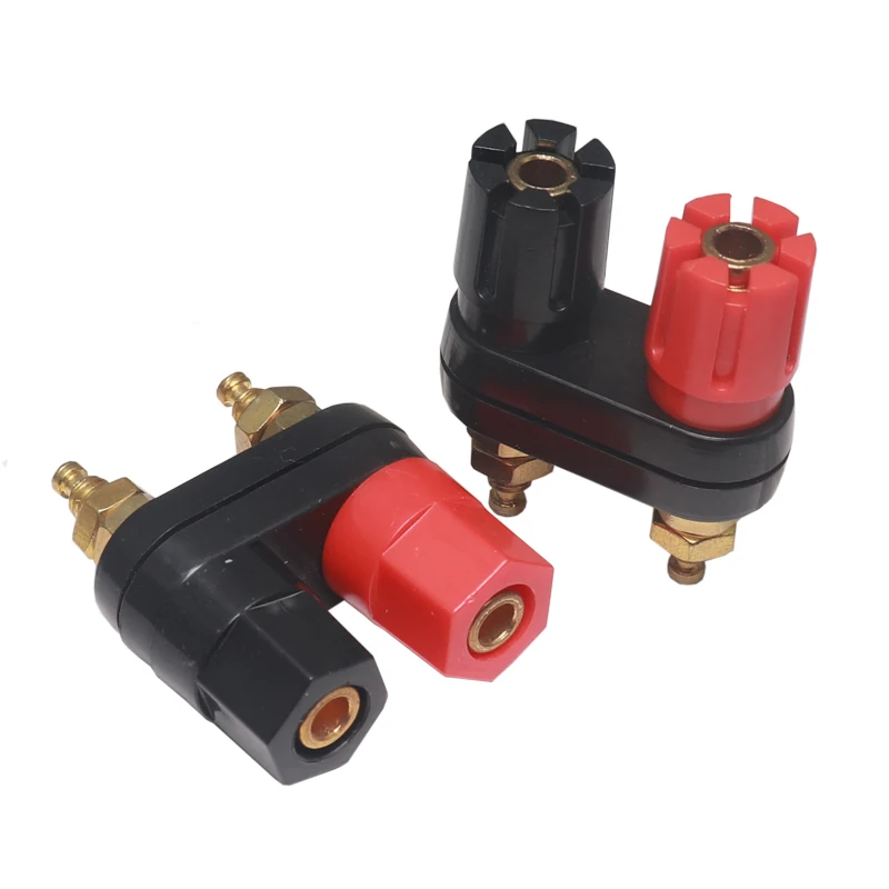 【5-1PCS】Banana plugs Couple Terminals Red Black Connector Amplifier Terminal Binding Post Banana Speaker Plug Jack