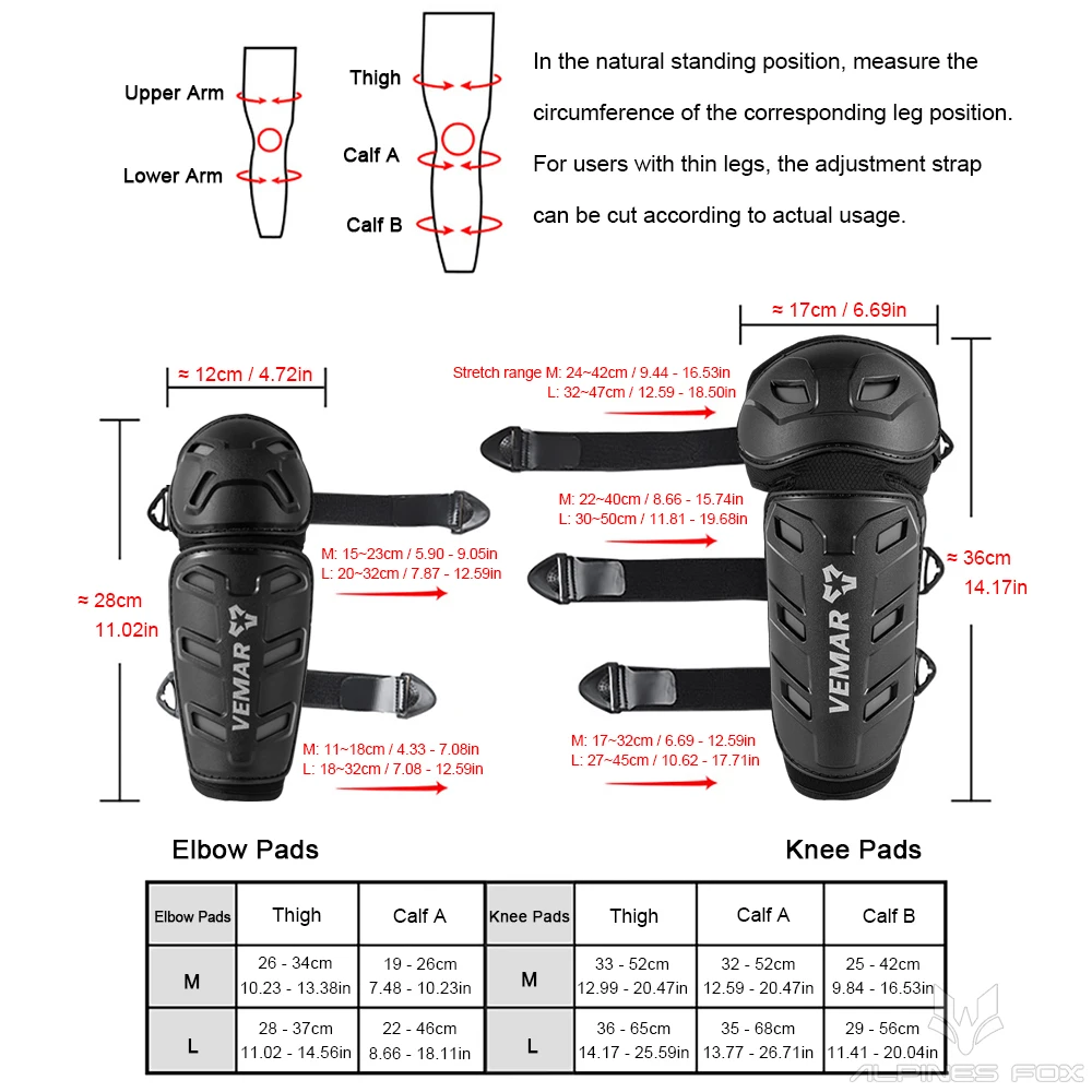 VEMAR New 4Pcs/Set Motorcycle Kneepad Moto Elbow Knee Pads Breathable Motocross Racing Protective Gear Protector Guards Kit