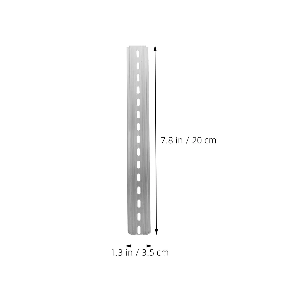 10 Pcs Guide Din Rail for Electrical Component Aluminum 35mm*75 High Replacement Slotted Metal Alloy