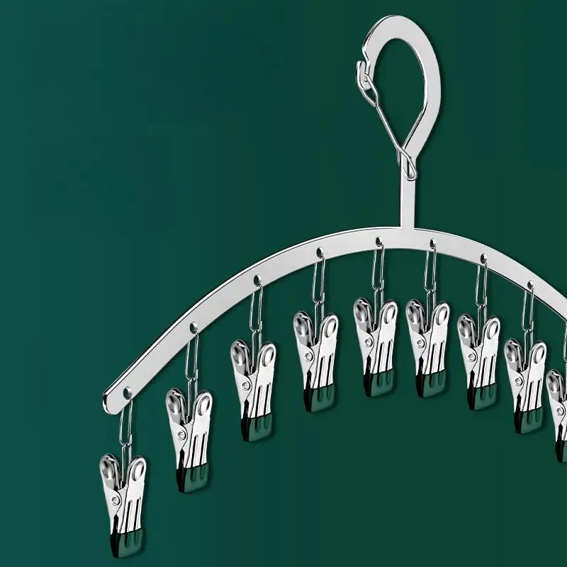 1/2/3PCS Closet Storage Hanger with 10 ClipsHangs 40 Pairs of LeggingsBlack HangerSpace-Saving Hanging Closet Organizer