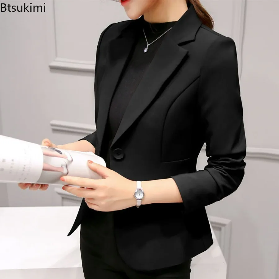 2024 Women's Elegant Business Office Jacket Full Sleeve Work Blazer Female Casual Coat Six Color Available Blazer Women Clothing