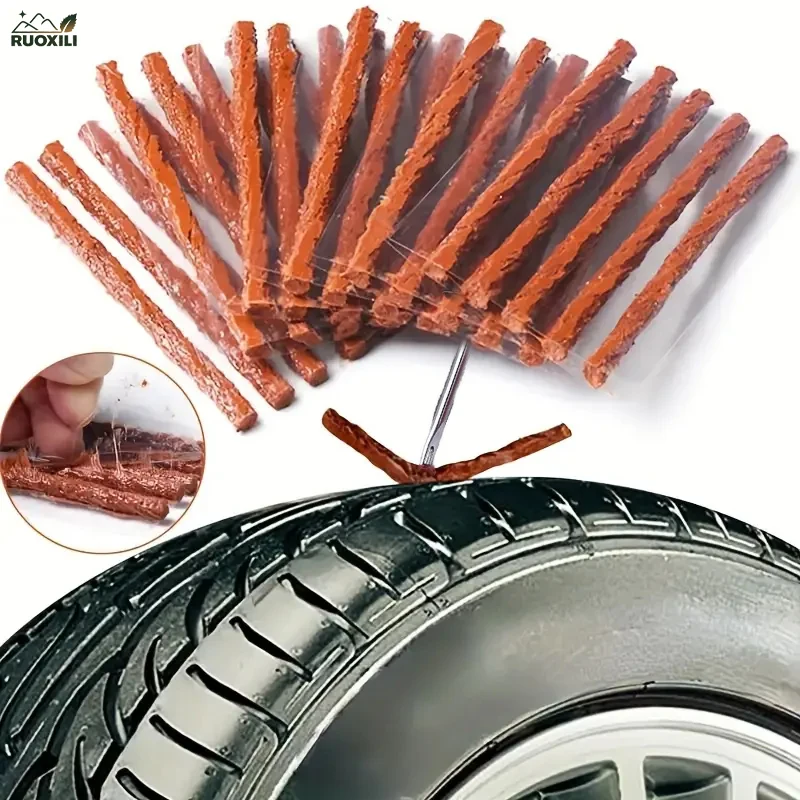

Portable Emergency Rubber Strip Repair Vacuum Tire Puncture Repair Strips with Rubber Plugs,Bicycle Cycling Accessory Equipment