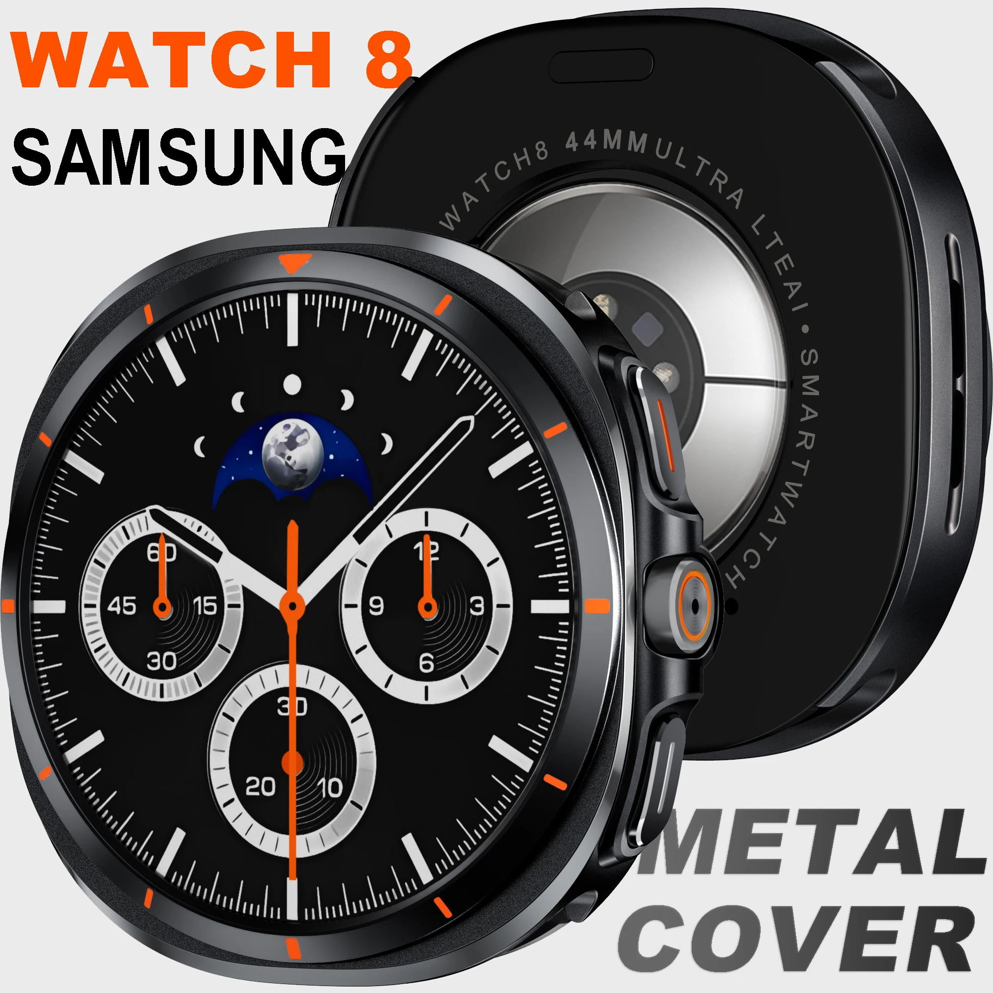 

Protective Case For Samsung Galaxy Watch 8 40mm NO Screen Film Hard Metal Cover For Galaxy Watch 8 44mm Bumper Accessories