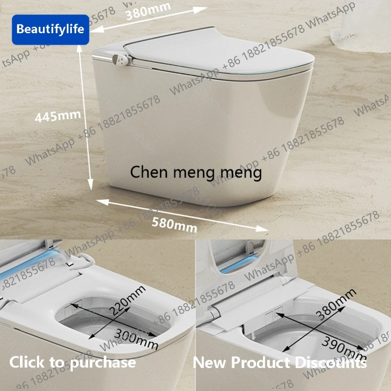 M183 Smart Toilet Intelligent Bidet Air Dryer Heated Seat Auto Open Close Night Light Intelligent Toilet Smart Bidet Elongated B