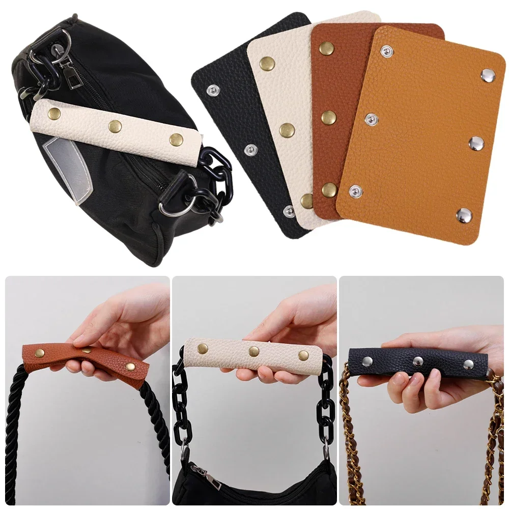 Funda protectora de agarre de cuero PU para bolso de mujer, cierre de Sillín para maleta, correa de mano, accesorios para bolsos de cadena