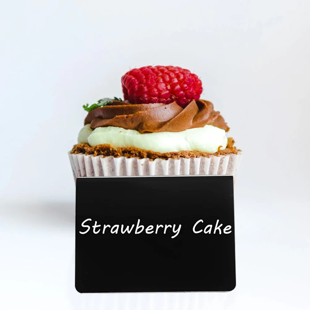 20 Pcs Acrylic Message Board Note Writing Restaurant Sign Display Blackboard Decorations Stylish Easy Install