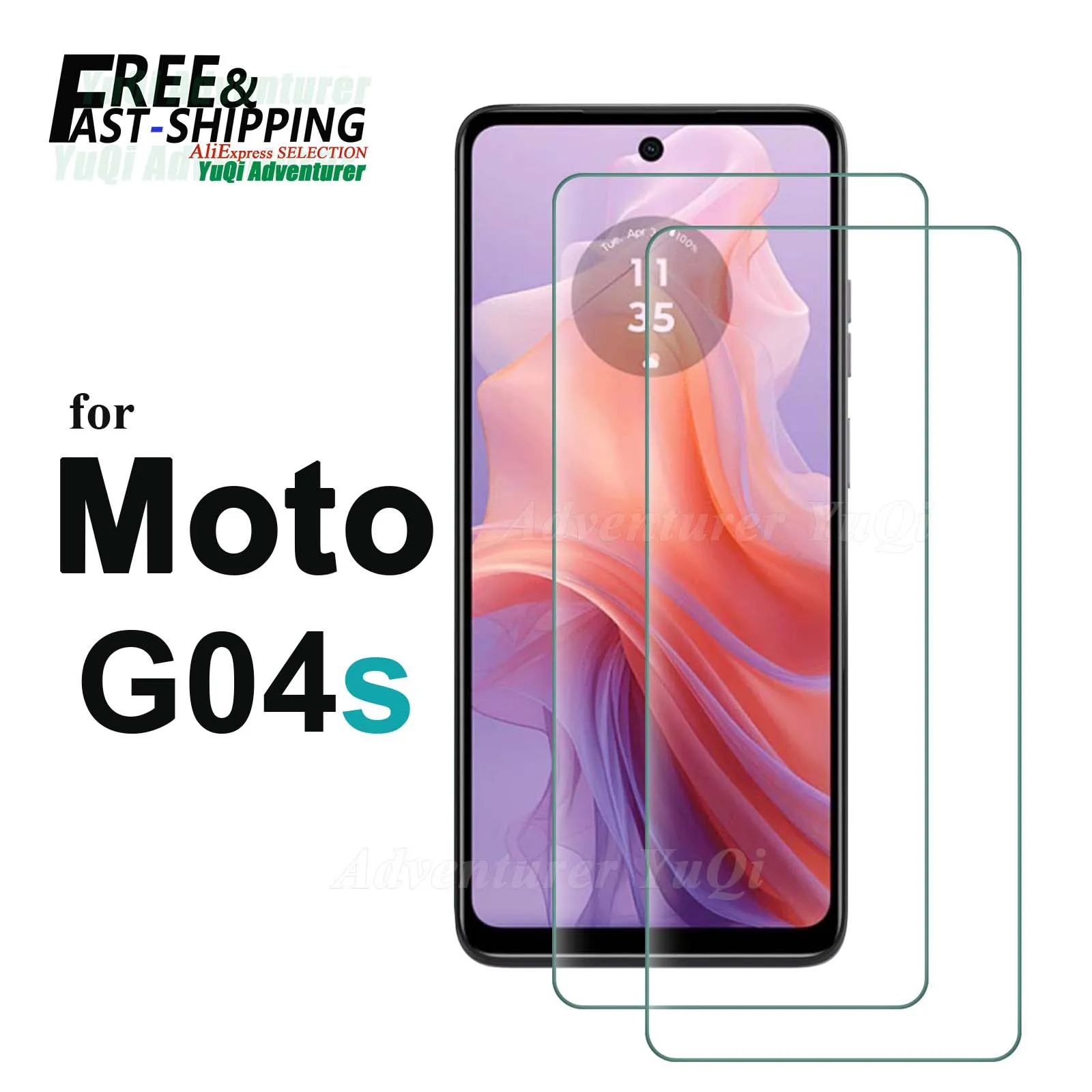 

Screen Protector For Motorola Moto G04s, Tempered Glass HD Crystal 9H Anti Scratch Case Friendly Mica