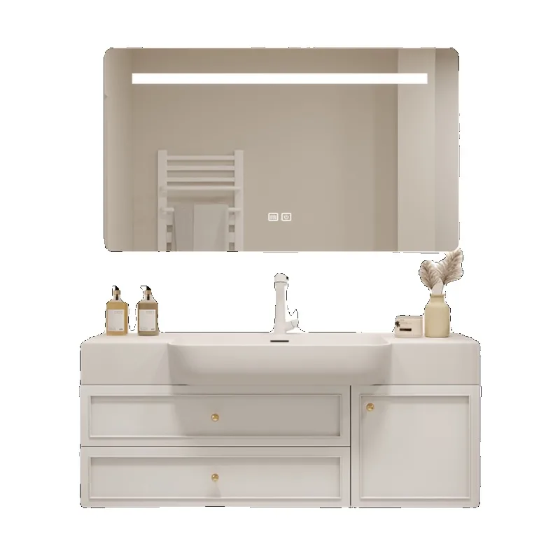 

Corian integrated pot-bellied bathroom cabinet combination extremely narrow small house washing face wash basin washbasin