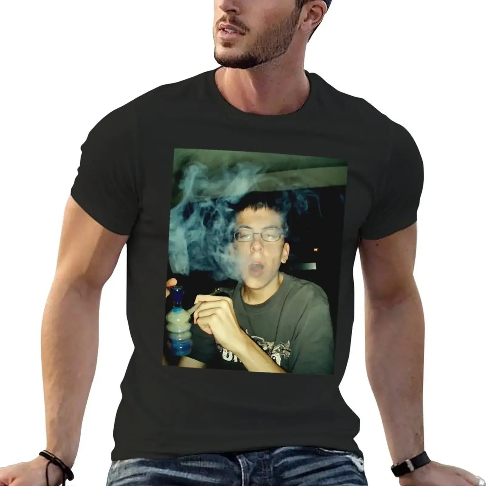 

mclovin smoking T-Shirt graphics tops mens t shirts top quality