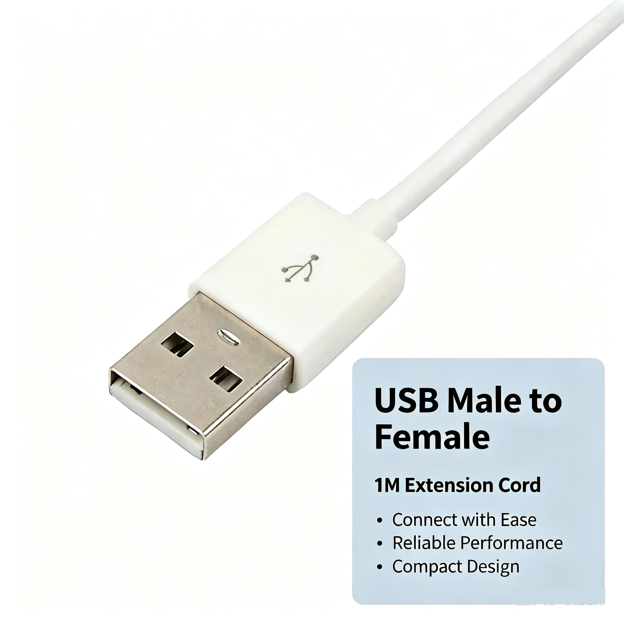KEBIDUMEI USB 2.0 Verlängerungskabel Stecker auf Buchse, Hochgeschwindigkeits-USB 2.0 Verlängerung für Laptop PC USB-Verlängerung – Detail 5