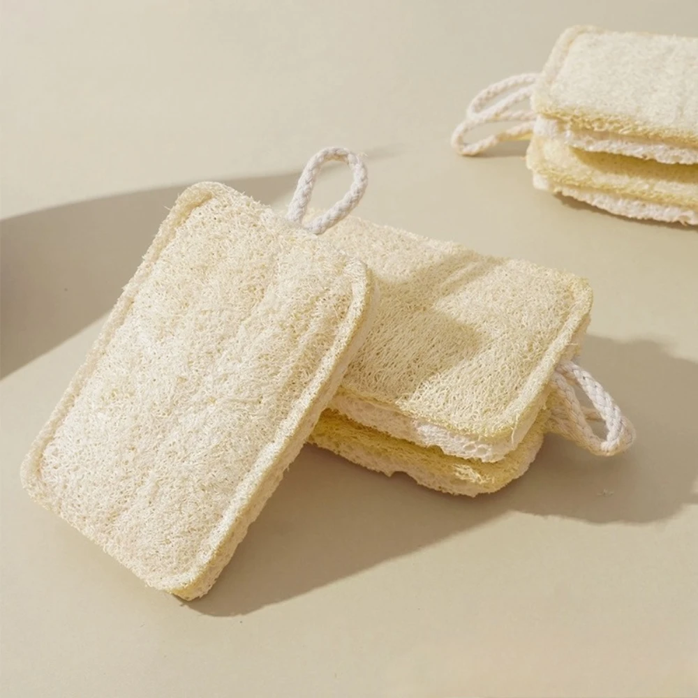 

Natural Dishwashing Sponge Non-stick Oil Loofah Absorbent and Stain-removing Easy To Clean Wood Pulp Cotton Cloth Scouring Pads