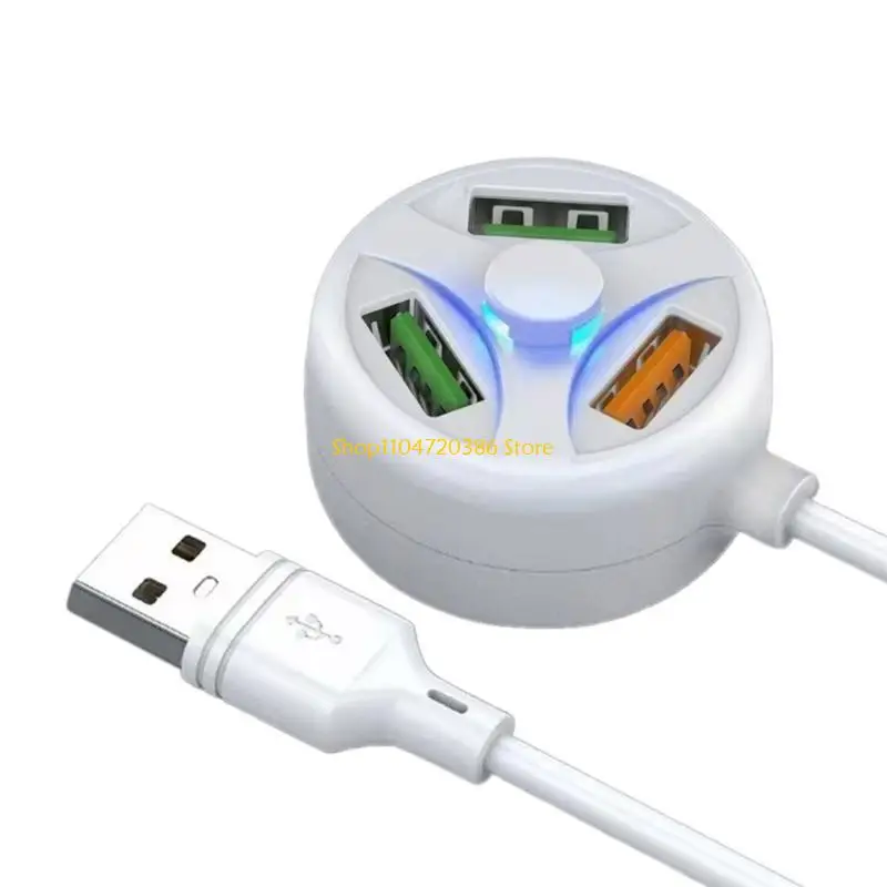 K0EA Multi Device USB Charging Hub with 3 Ports Multi USB Port USB Splitter,USB Extender 118cm/46.46in Cable