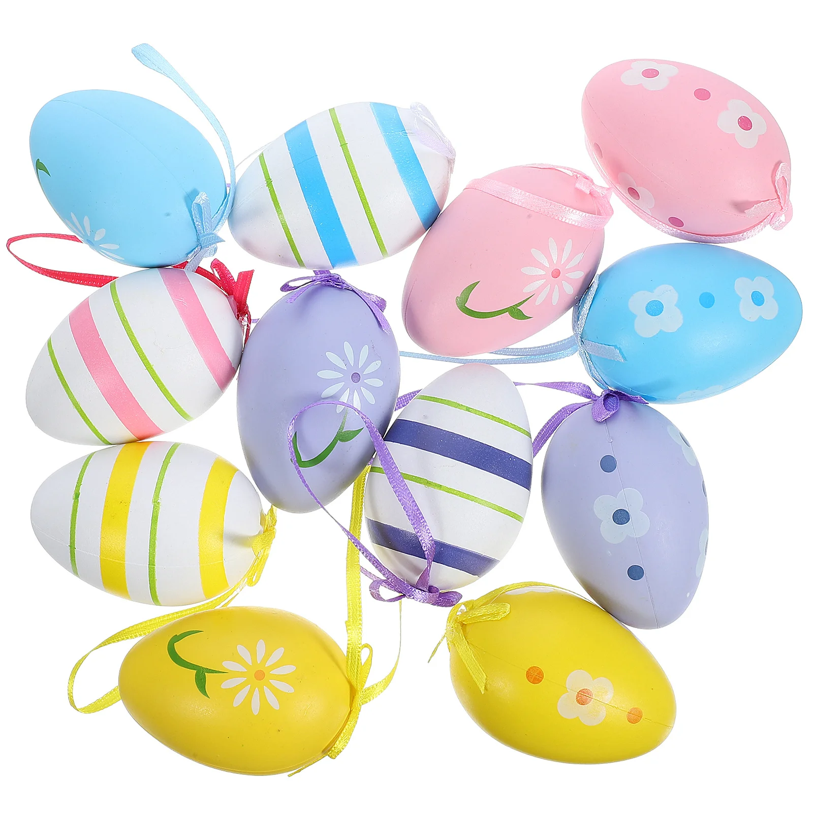 

24Pcs Hanging Easter Eggs Beautifully Crafted Holiday Decor for Family Celebration Mall Hotel Party Scene Decoration Supplies