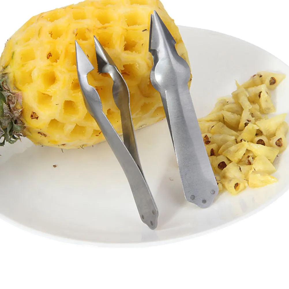 

10pcs Steel Pineapple Peeler Kitchen Pineapple Eye Removing Tool Kitchen Tool Smooth Handle Fruit Veggie