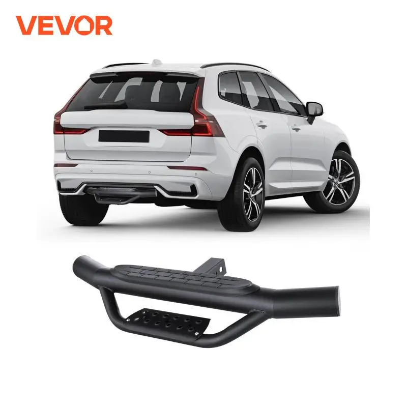 VEVOR Hitch Step for 2 inch Receiver, Steel Construction, Rear Bumper Guard Protector with Pin Lock Universal Fit for Truck, SUV