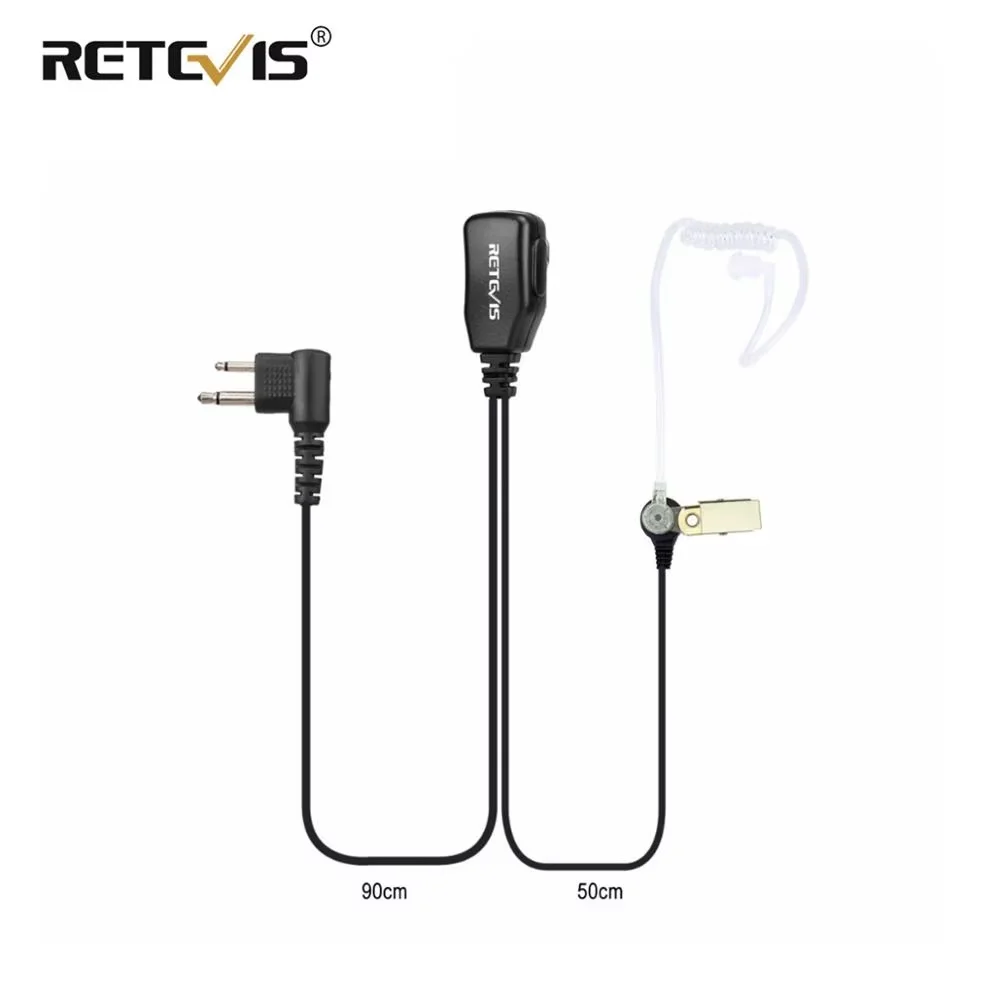 Retevis Walkie Talkie Earpiece 2Pin 1Pin Multi Pin Acoustic Tube Headset For Motorola Walkie Talkies Two-way Radio