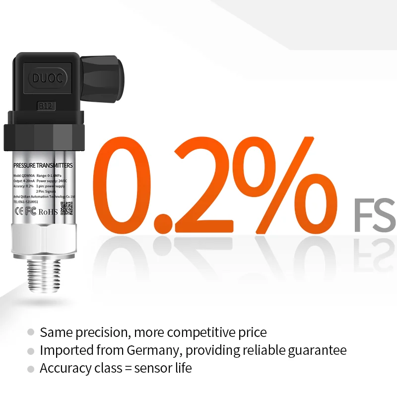 Pressure Transmitter 4 20ma 50bar Pressure Transducer 10 to 20bar 400bar M20*1.5 Pressure Sensor 4 20mA 0 10V RS485