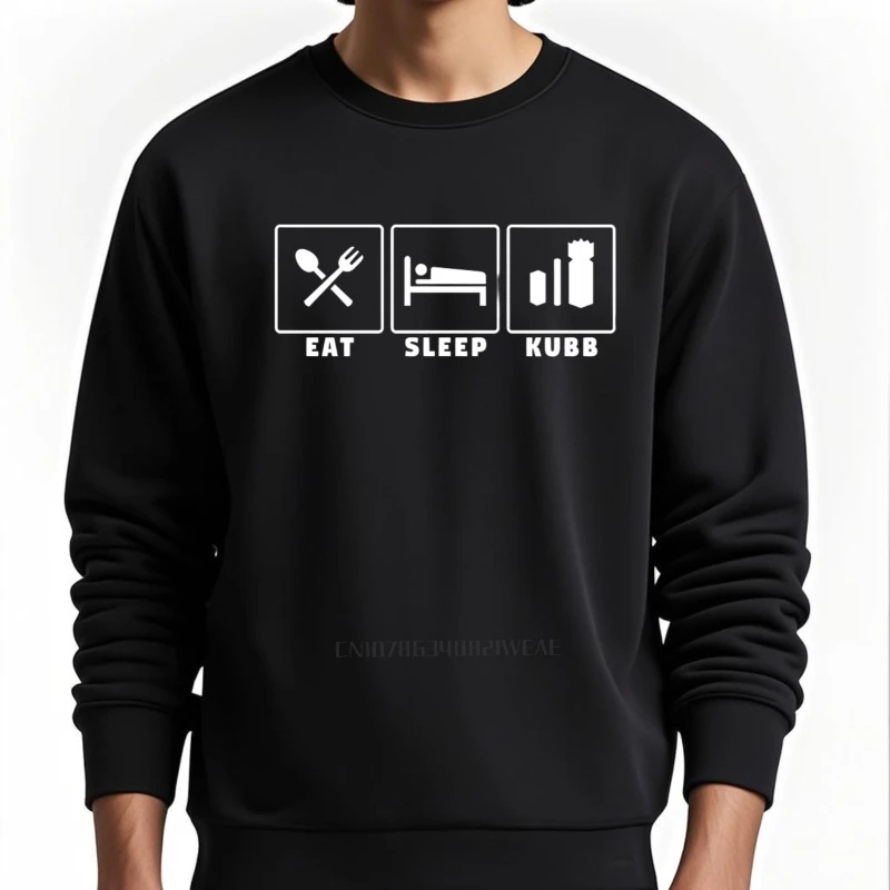 Casual outono adolescentes hoodie comer sono kubb treino confortável macio tripulação pescoço pulôver básico hoodies masculino marca hoodies