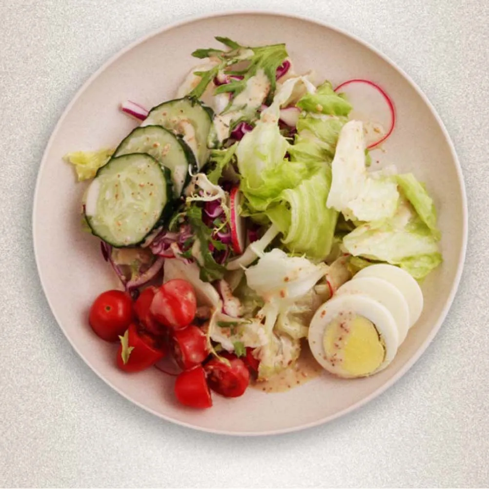 

1Pcs Eco-Friendly Microwave Oven Dinner Plate Large Khaki Reusable Anti-Skid for Home Restaurant Hotel Use