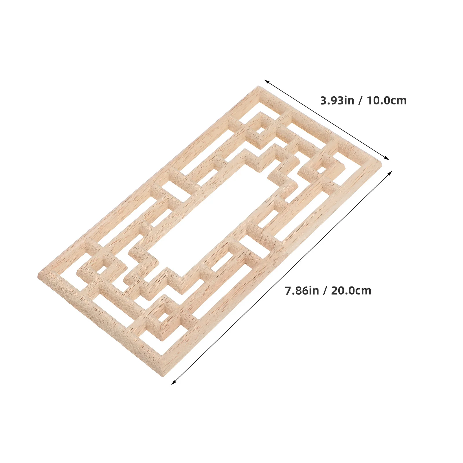 2 قطعة خشب على الطراز الأوروبي منحوت يزين أثاث غير مطلي جدار ديكور Onlays لباب الخزانة إطار سرير ديكور خشبي #4