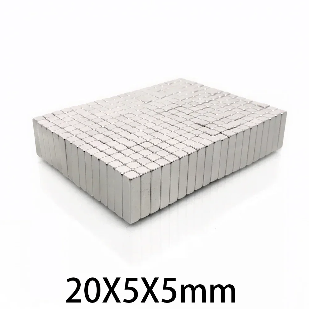 Ndfeb 모터 제너레이터, N52, 20x5x1, 20x5x2, 20x5x3, 20x5x5x5, N35 표준 사각형 네오디뮴 바 블록, 강력한 자석 검색