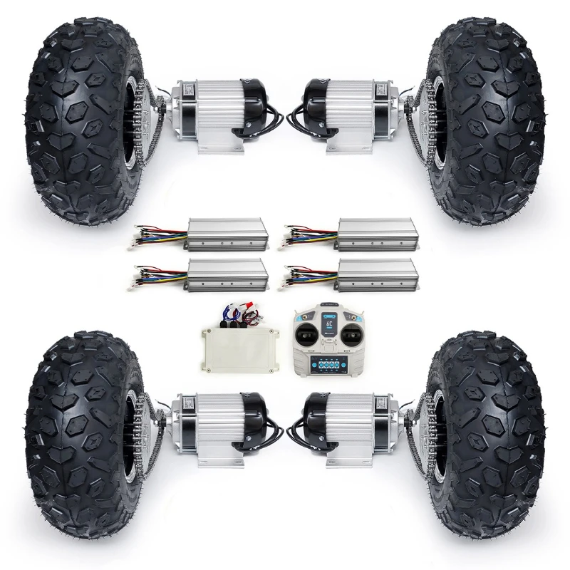 

Four-wheel drive brushless geared motor kit 6-wheel wireless