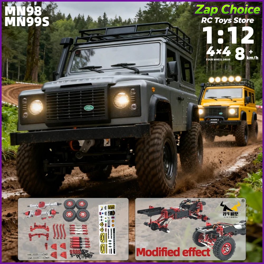 

Mangniu MN99S/MN98 масштаб 1/12, металлическое обновление, 4WD, электрический RC Rock Crawler, 2,4G, игрушечный грузовик с дистанционным управлением для мальчиков и взрослых