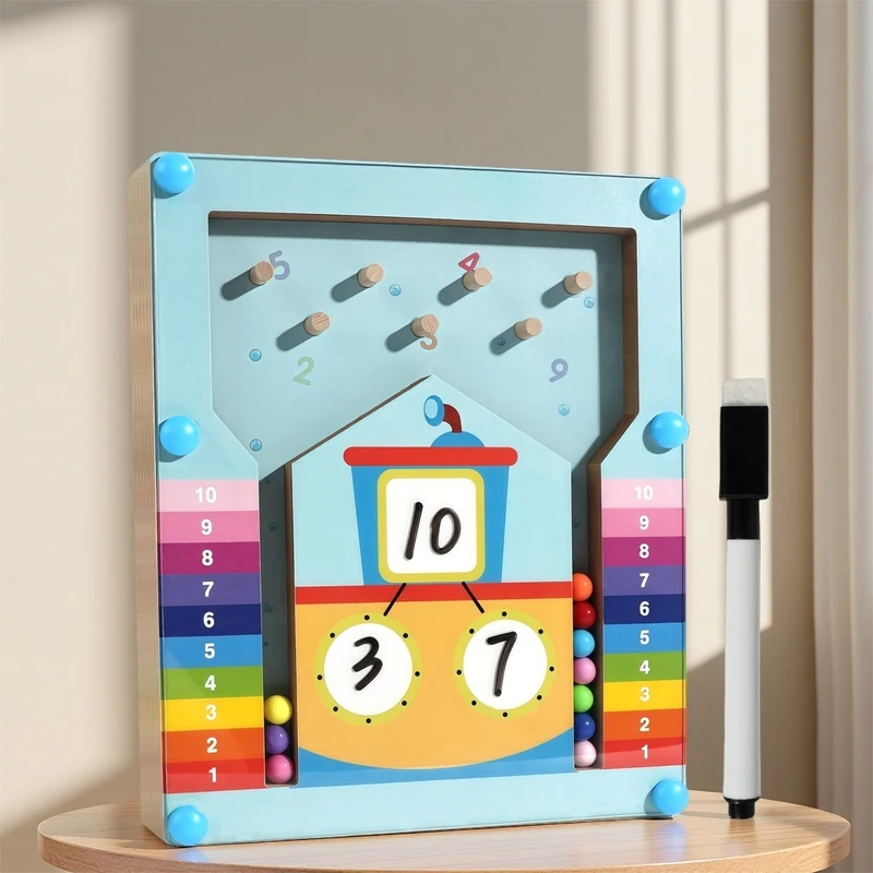 Kids Montessori Math Counting Learning Toys Teaching Tool Number Decompositio Addition Subtraction Kindergarten Educatinal Game