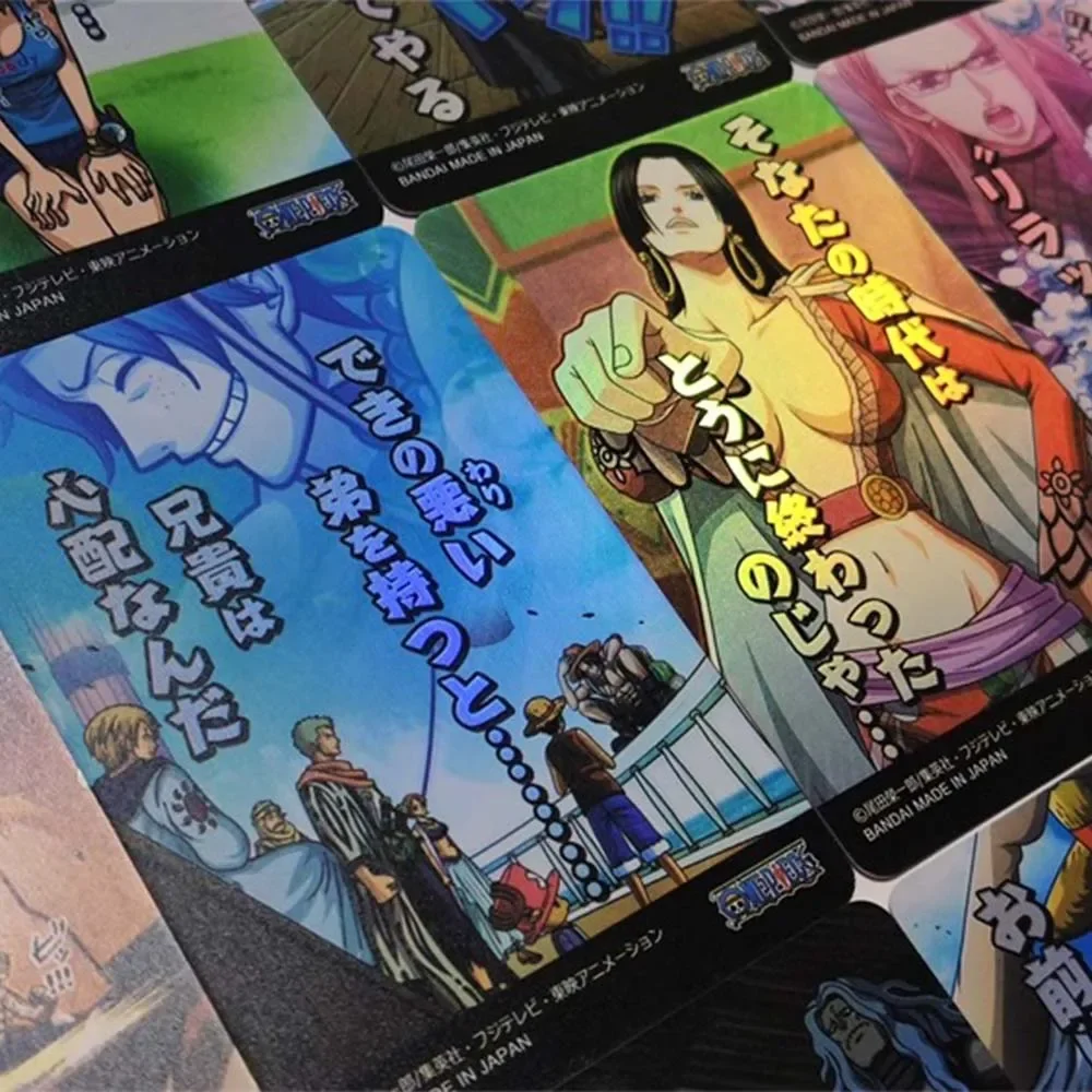 DIY ONE PIECE Self-made Series Set 2th 18pcs Hancock Portagas D Ace Nami Zoro Flash Card Anime Peripheral Collection Card Gift