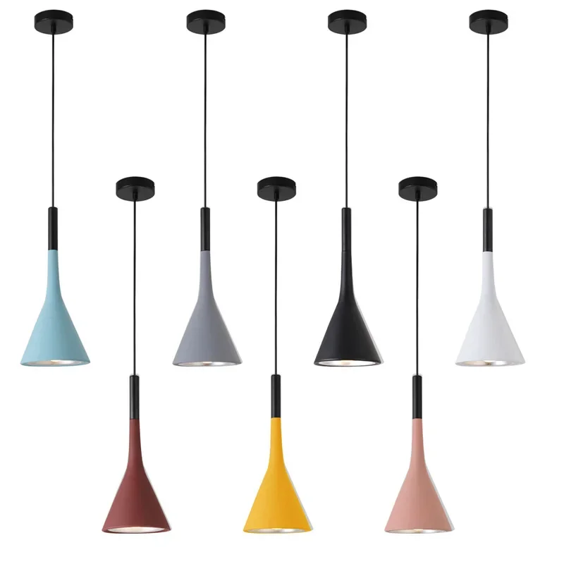 Lampes suspendues modernes à LED multicolores, ampoules pour cuisine, luminaires d'intérieur, chambre à coucher, salle à manger, lampe de face, abat-jour, lustres pour la maison