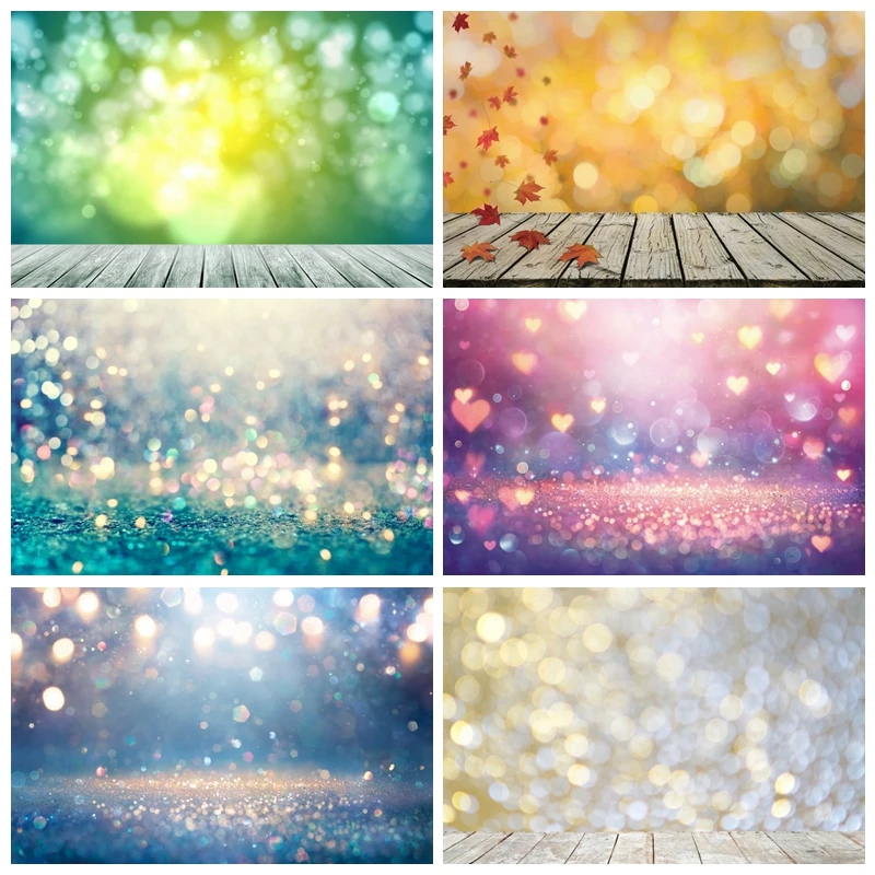 Dreamy Glitter Spots Backdrop Photography Gold Shiny Light Wedding Baby Shower Birthday Party Decor Background Photo Studio Prop