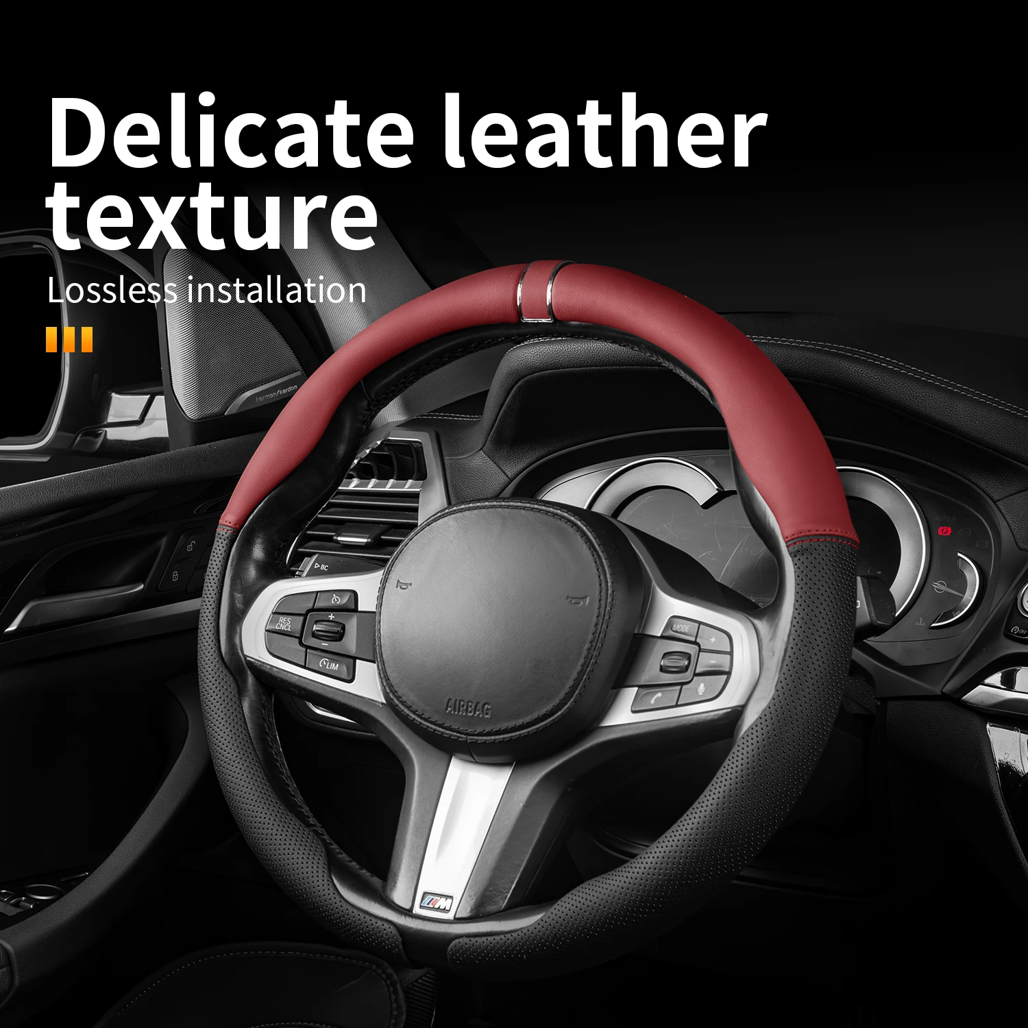 

Split Type Car Steering Wheel Protective Cover For JEEP Wrangler/Grand Cherokee/Cherokee/Compass/Renegade/Gladiator/Wagoneer