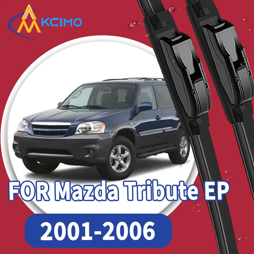 

High Quality 2pcs Windscreen Black Car Rain Brush Front Windshield Auto Wipers Perfect Fit for Mazda Tribute EP 2001-2006