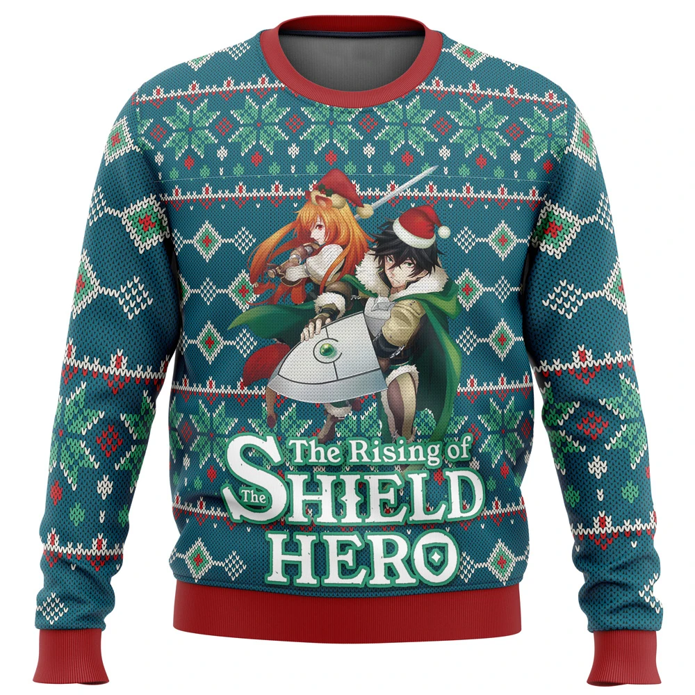 Rising Of The Shield Hero Alt Ugly Christmas Sweater Gift Santa Claus Pullover Men 3D Sweatshirt And Top Autumn And Winter Cloth