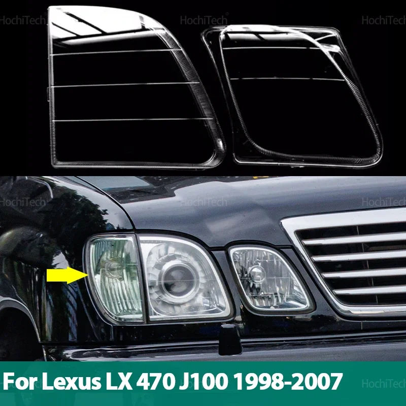 Car Headlight Cover Lampshade Waterproof Bright Shell Cover Lamp Clear Lens Cover Fit For Lexus LX 470 J100 1998-2007