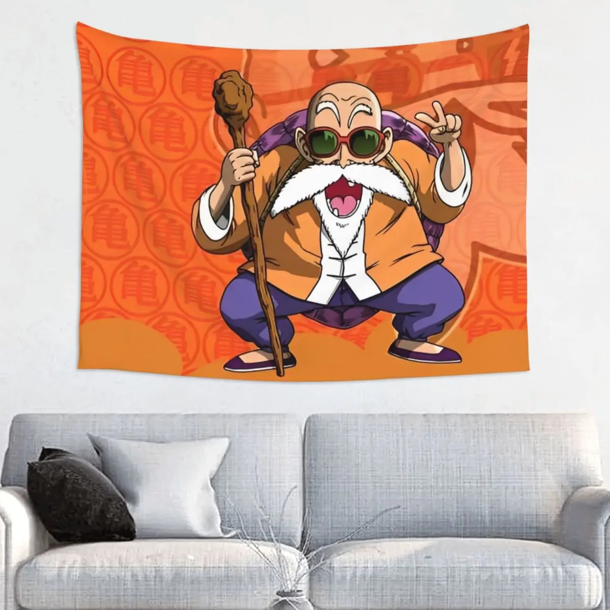 

Dragon Ball Z Master Roshi DBZ Tapestry Wall Hanging Hippie Fabric Tapestry Fantasy Decoration Wall Decor 95x73cm