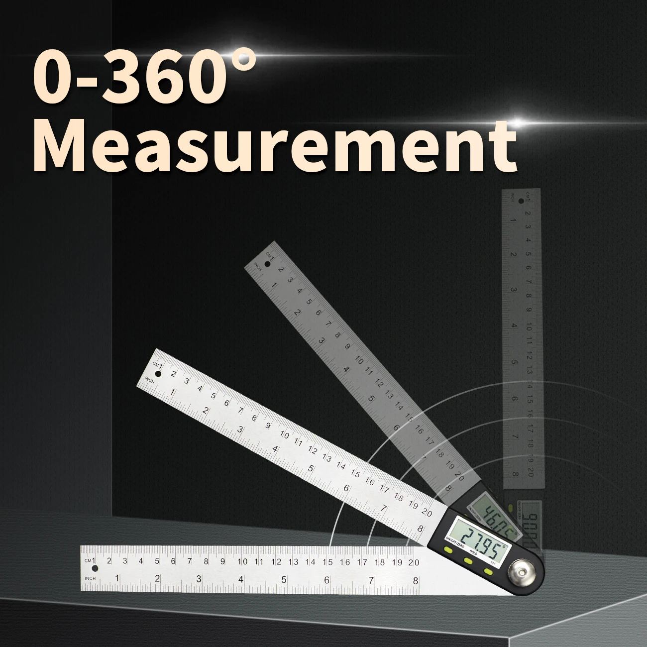 200 mm/300 mm Digital Angle Ruler Stainless Steel Electronic Angle Meter Electronic Protractor Goniometer Digital Angle Gauge