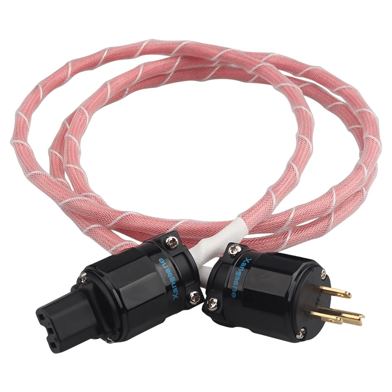 

HiFi Oxygen-Free Copper Silver-plated 3*4mm Audio US/EU Power Cable Decoder Front and Rear Power Amplifier Power Cable