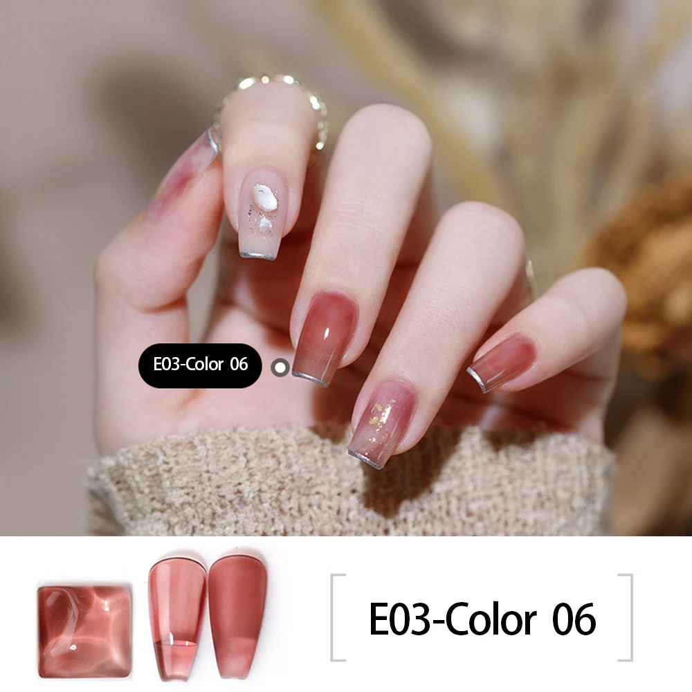 ยาทาเล็บเจล Vendeeni 18 สี ชมพู แดง ซีรีส์ UV LED สีพื้นใส คริสตัล สำหรับทำเล็บเจล