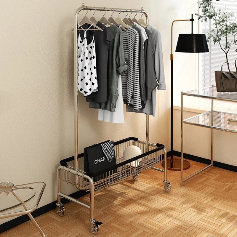

Металлический шкаф, вешалка для одежды, съемная многофункциональная вешалка для одежды с корзиной для хранения, напольный органайзер для одежды, входные стеллажи
