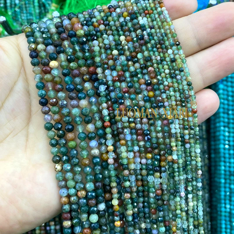 Großhandel 100% Natürliche Edelstein Lapis Lazuli Facettierte Runde Perlen Für Schmuck Machen DIY Armband Halskette 2MM 3MM 4MM – Detail 7